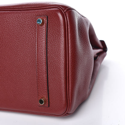 Hermes Taurillon Clemence Birkin 35 Rouge H 19 of 37