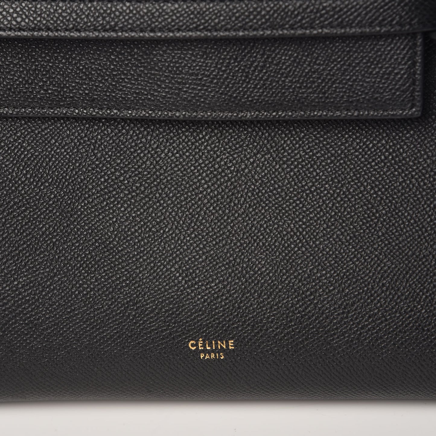 Grained Calfskin Micro Belt Bag Black