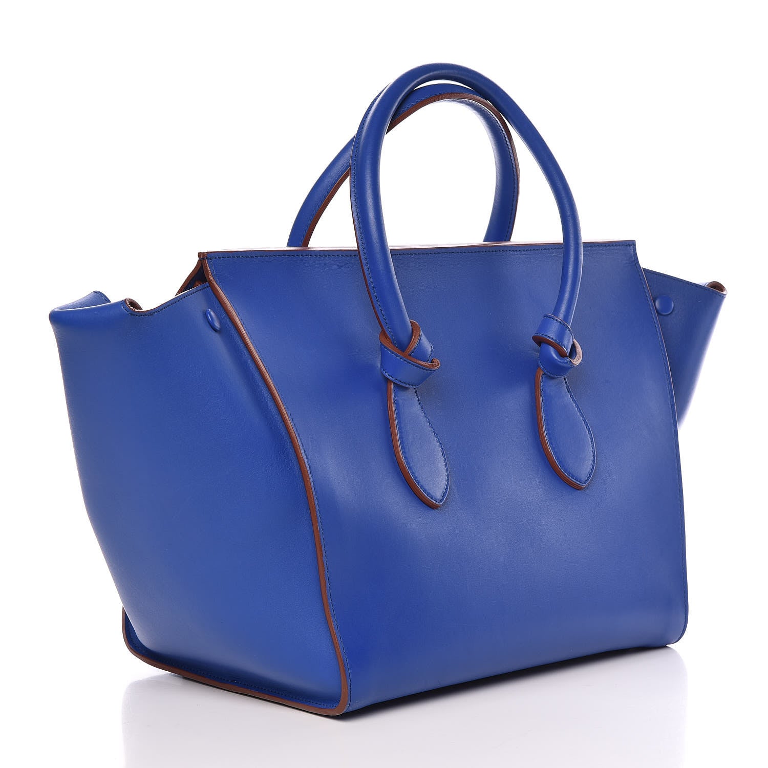 Celine Natural Calfskin Large Tie Knot Tote Royal Blue 3 of 18
