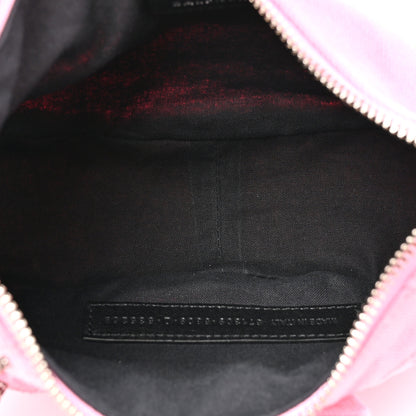 Balenciaga Washed Frayed Denim Crystal Le Cagole Shoulder Bag XS Denim Pink 5 of 10