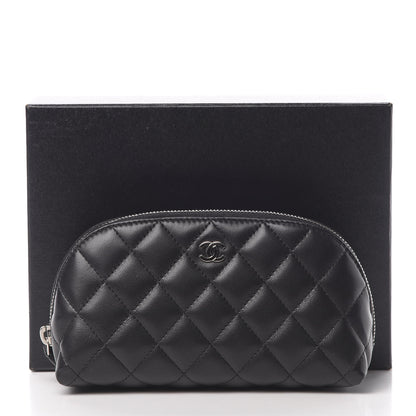 Chanel Lambskin Quilted Cosmetic Case Black 8 of 8