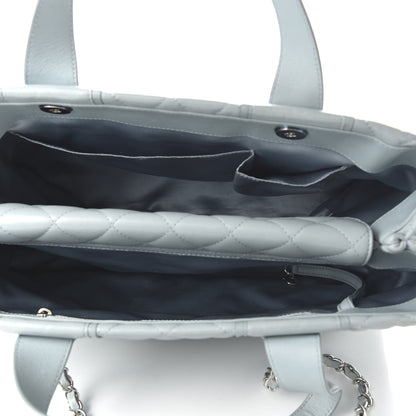 Chanel Lambskin Quilted Daily Shopping Tote Light Blue 6 of 11