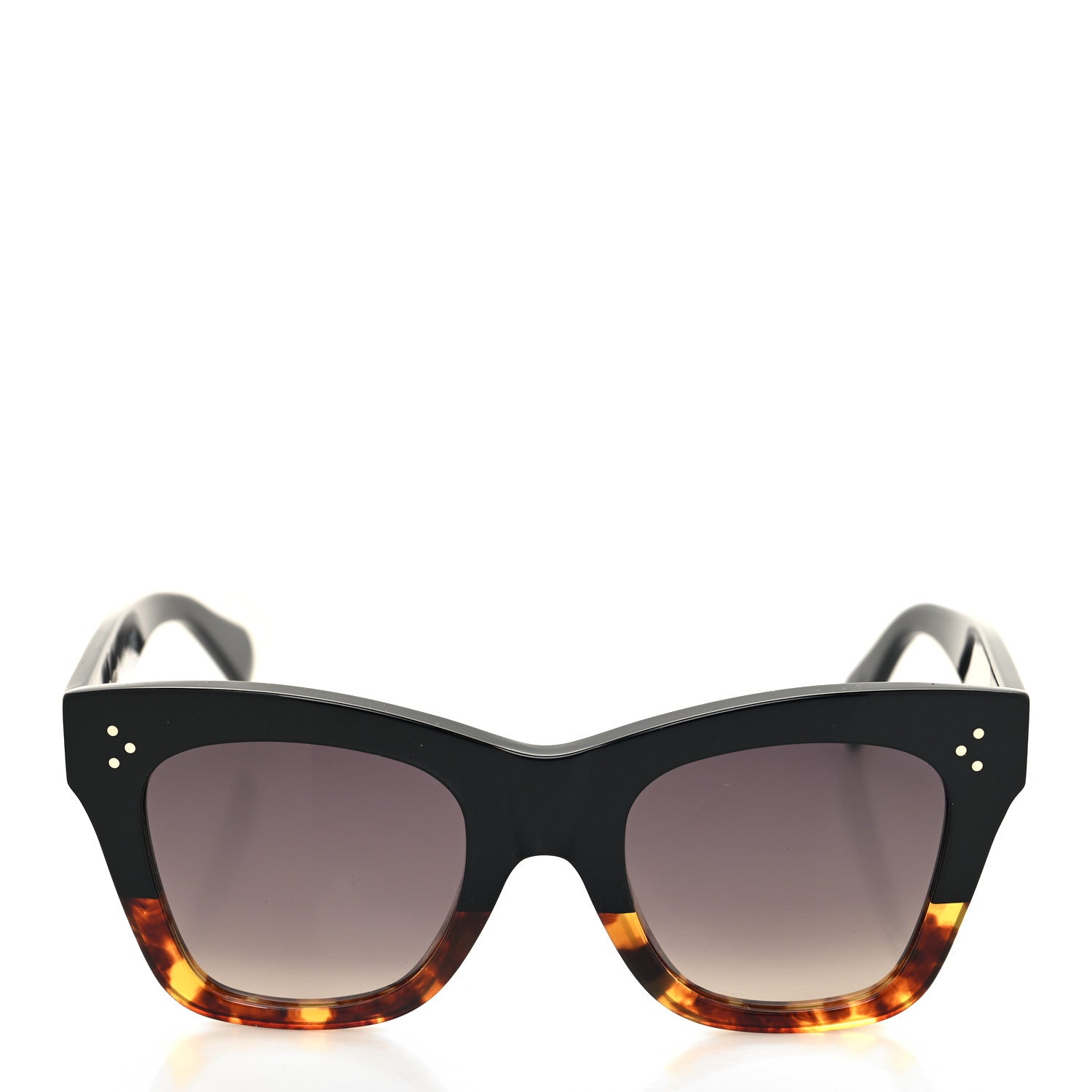 Celine Acetate Polarized Cat Eye Sunglasses CL4004IN Havana Black 2 of 7