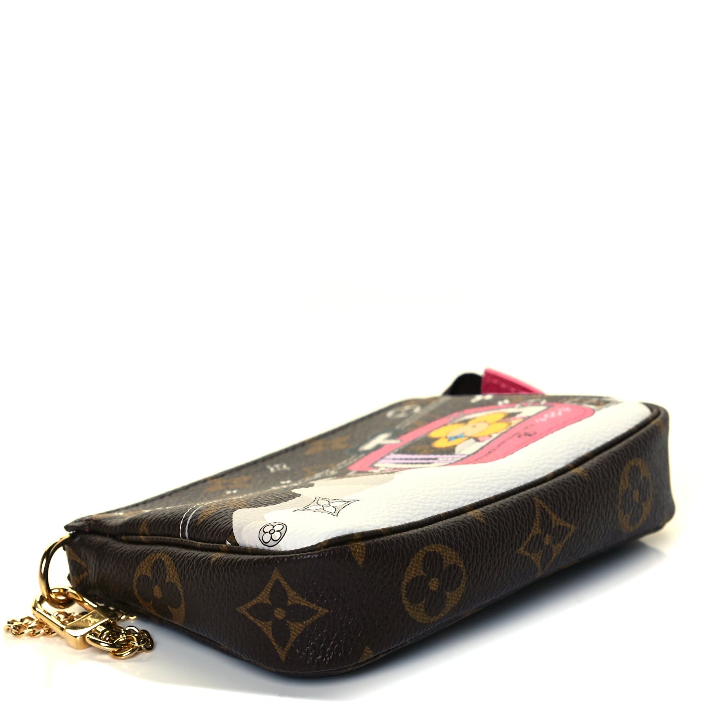 Monogram 2019 Christmas Animation Mini Courchevel Pochette Accessories Fuchsia