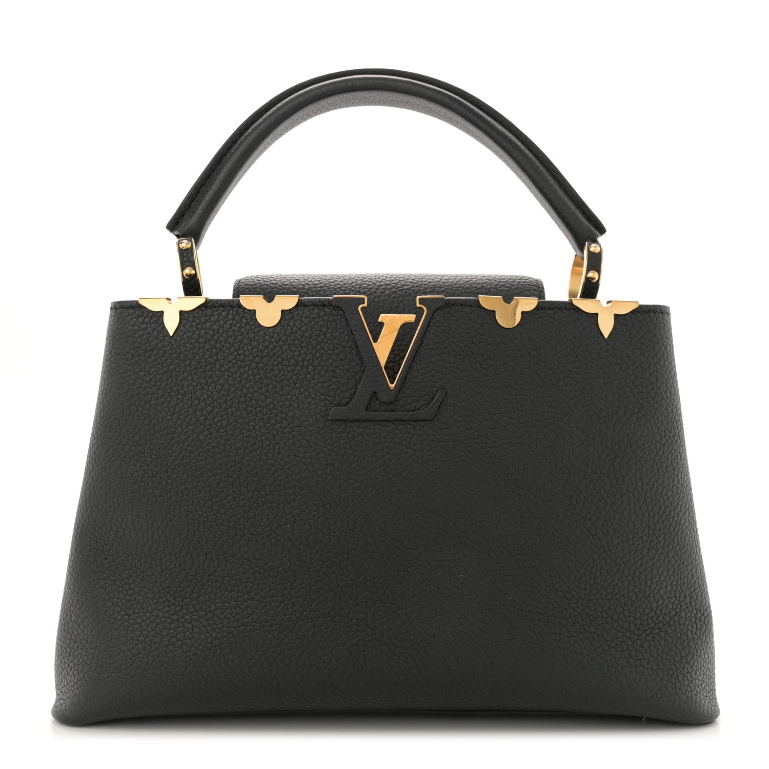 Louis Vuitton Taurillon Embellished Flower Crown Capucines MM Black 1 of 13