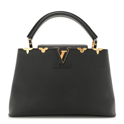 Louis Vuitton Taurillon Embellished Flower Crown Capucines MM Black 1 of 13