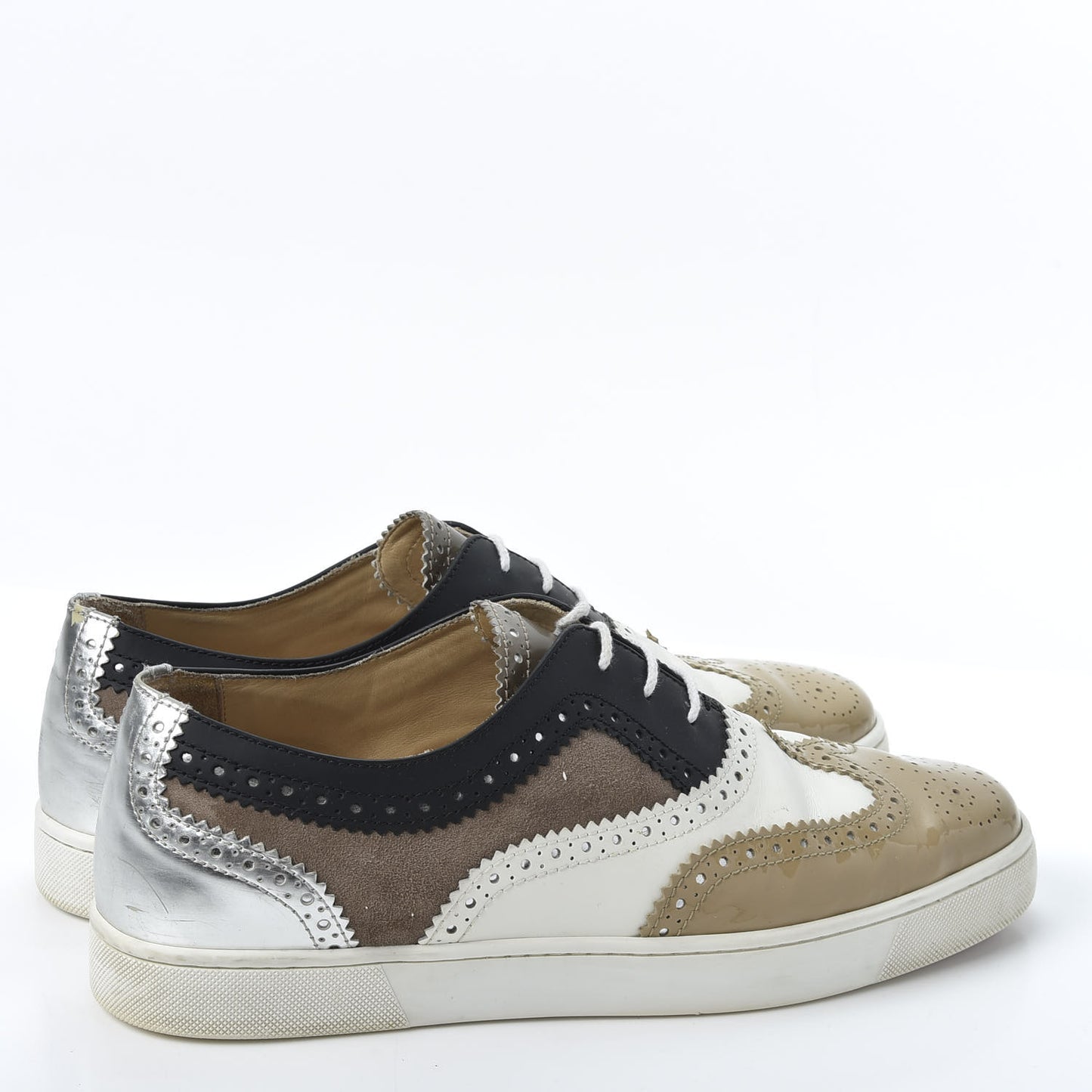 Patent Gomme Suede Mens Golfito Flat Sneakers 44.5 Version Mastic