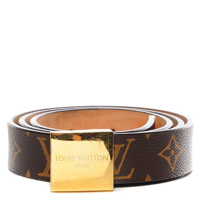 Louis Vuitton Monogram Ceinture Belt Gold Buckle 90 36 1 of 5