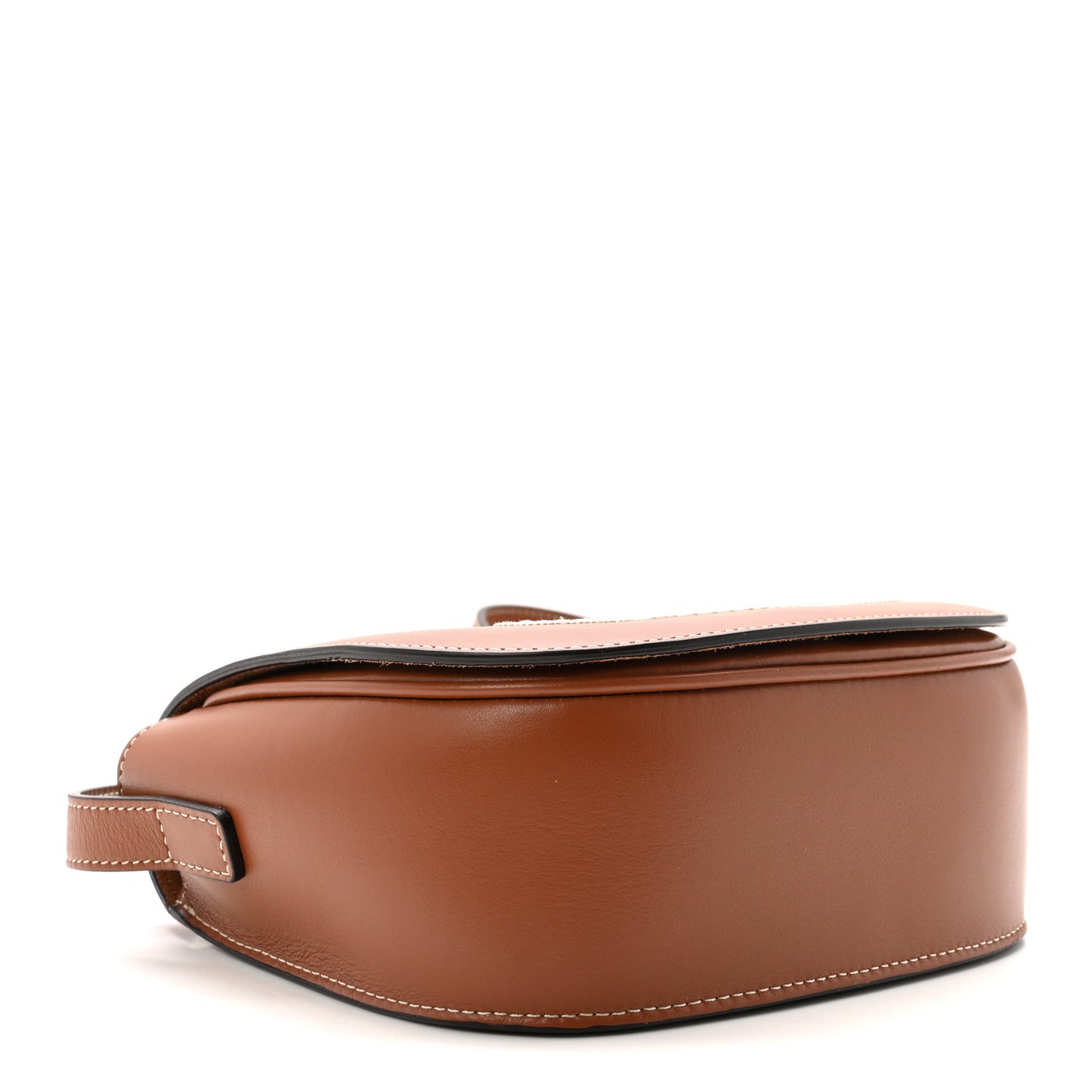 Smooth Calfskin Cuir Triomphe Embroidered Folco Crossbody Bag Tan