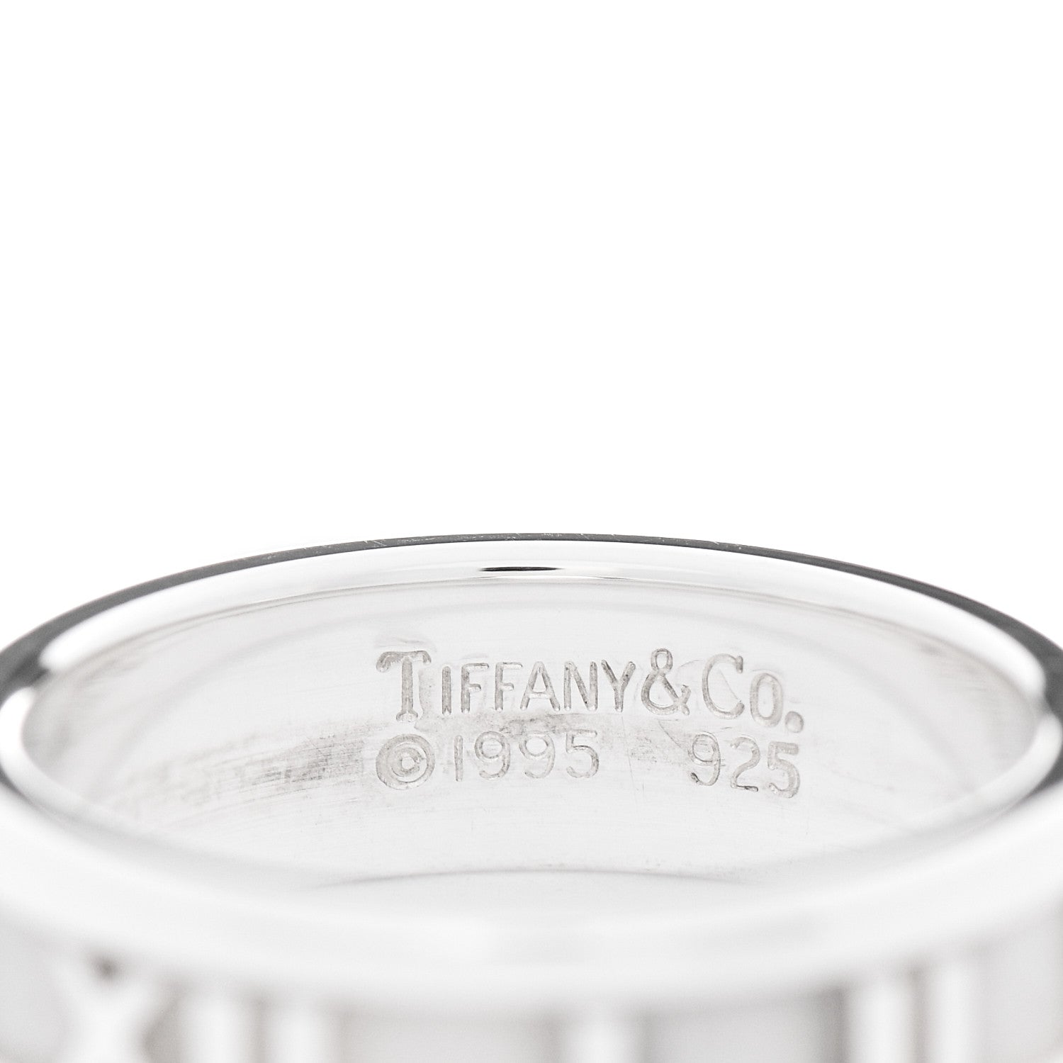 Tiffany Sterling Silver Atlas Ring 54 7 3 of 4