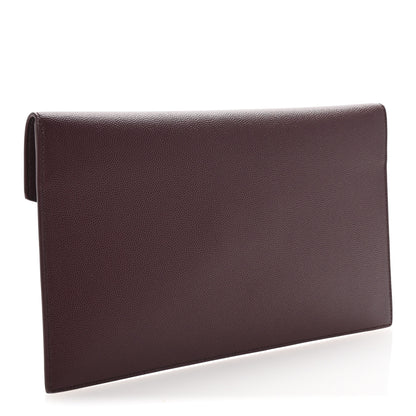 Saint Laurent Grain De Poudre Uptown Pouch Burgundy 3 of 7