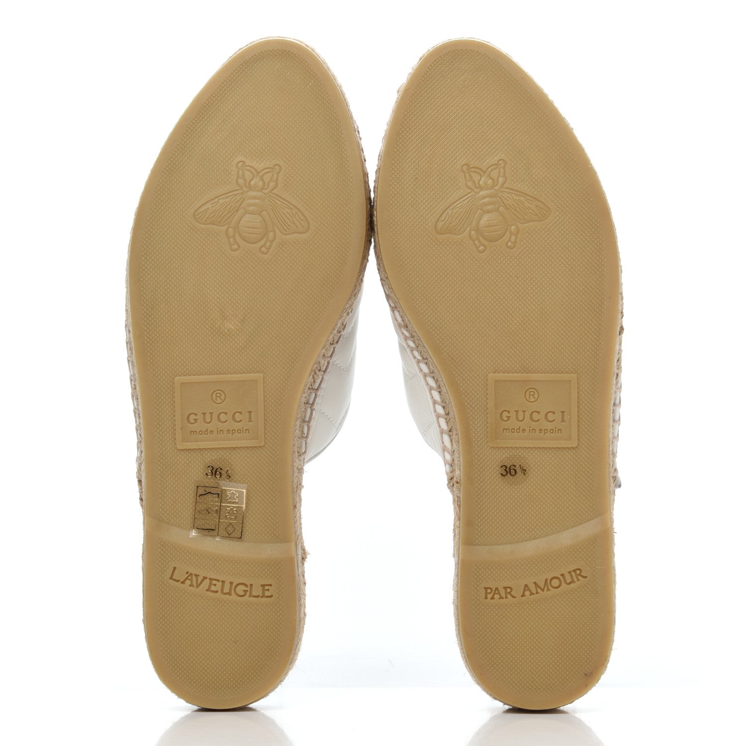 Gucci Nappa Matelasse GG Marmont Espadrille Slippers 36.5 Great White 5 of 12