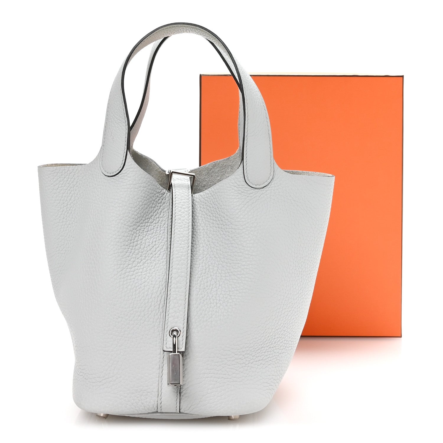 Hermes Taurillon Clemence Picotin Lock 18 PM Bleu Pale 25 of 25