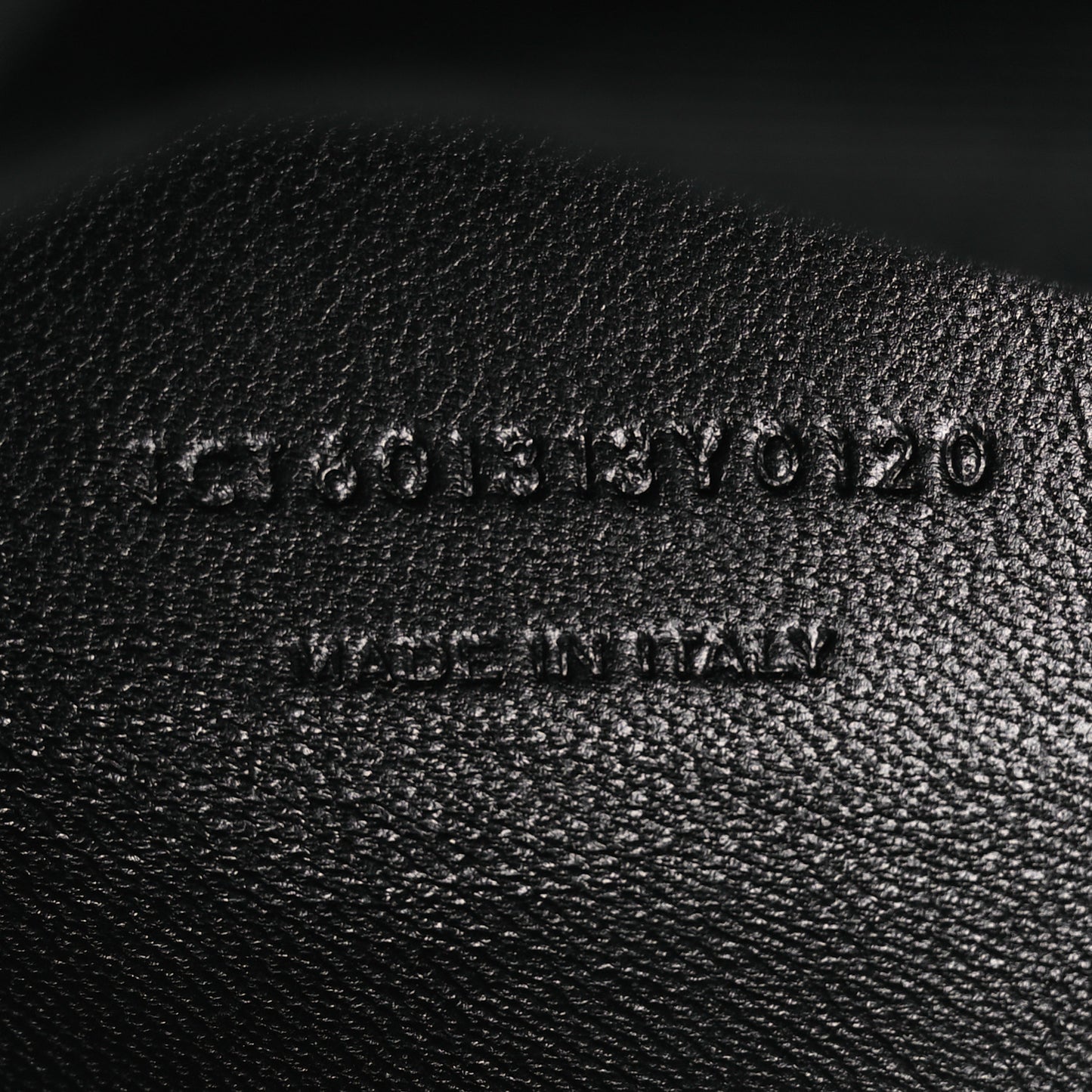 Calfskin Crocodile Embossed West Hollywood Monogram Fold Over Clutch Black