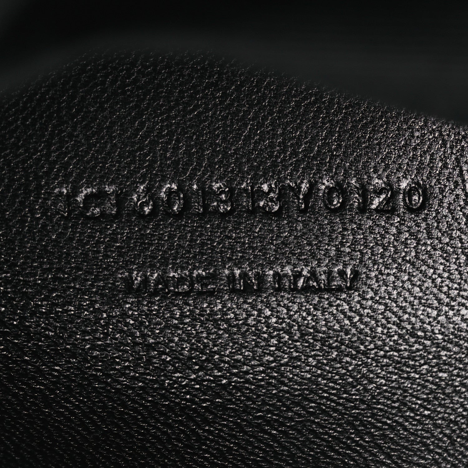 Saint Laurent Calfskin Crocodile Embossed West Hollywood Monogram Fold Over Clutch Black 7 of 8