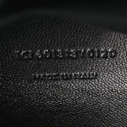 Saint Laurent Calfskin Crocodile Embossed West Hollywood Monogram Fold Over Clutch Black 7 of 8