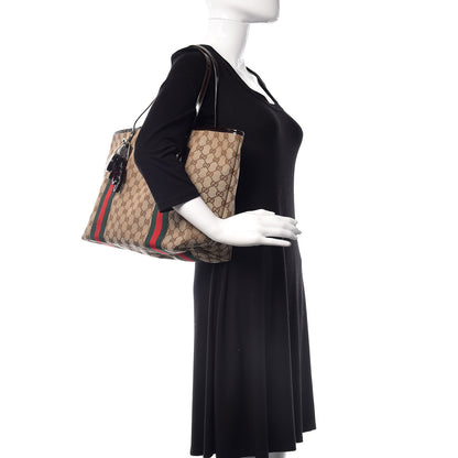 Gucci Monogram Web Large Jolie Tote Brown 2 of 11