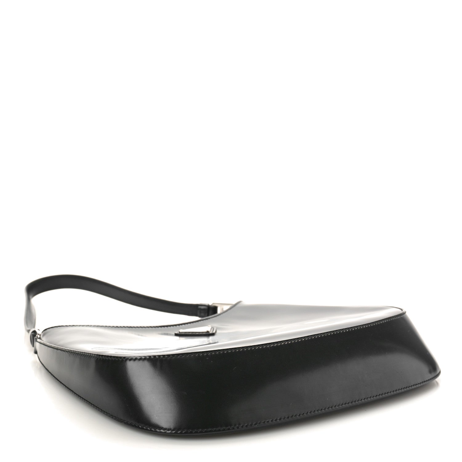 Prada Spazzolato Cleo Shoulder Bag Black 4 of 10