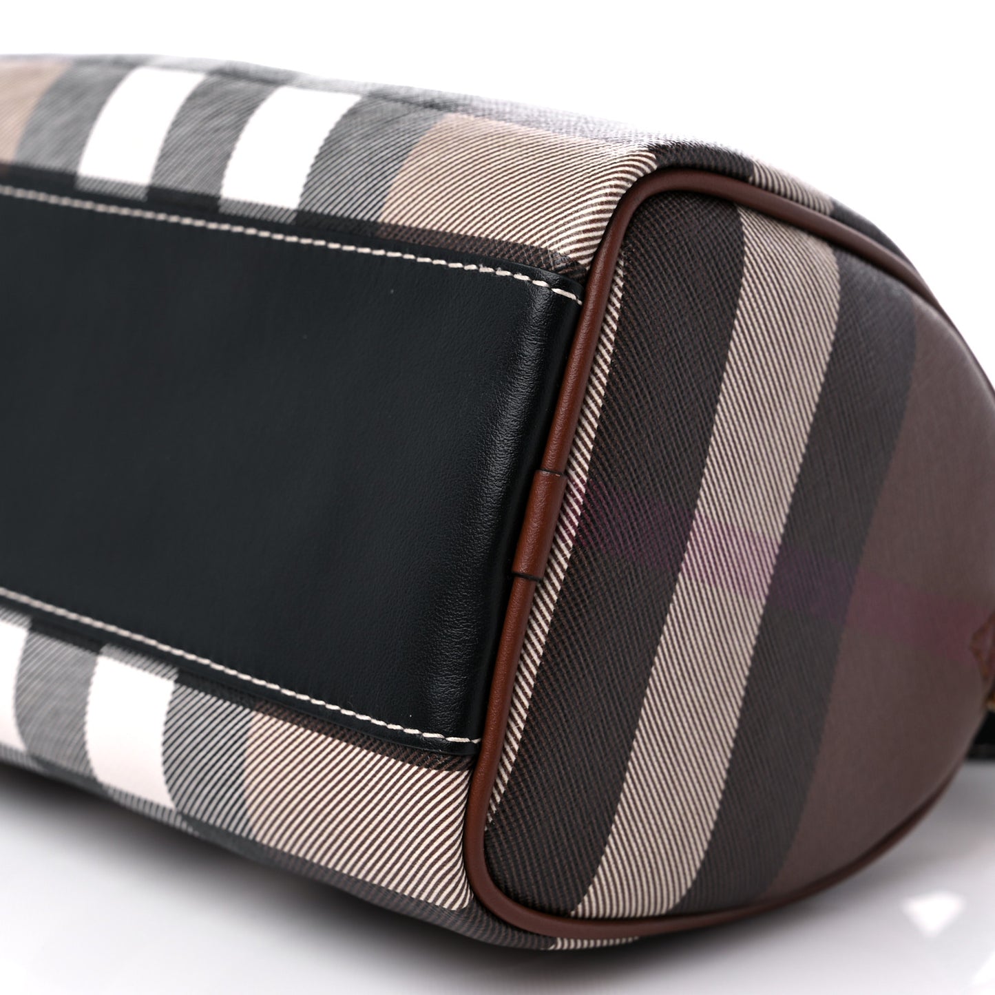 E-canvas Check Mini Bowling Bag Dark Birch Brown