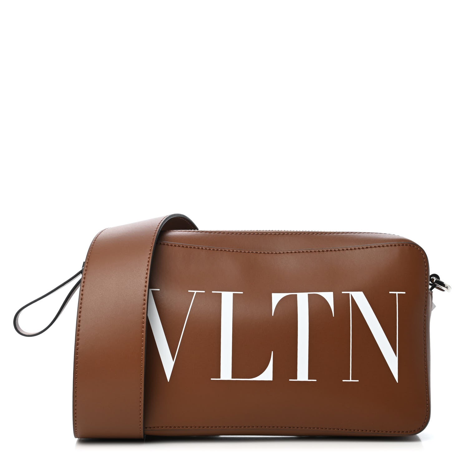 Valentino Garavani Calfskin VLTN Print Crossbody Bag Cuir White 1 of 4