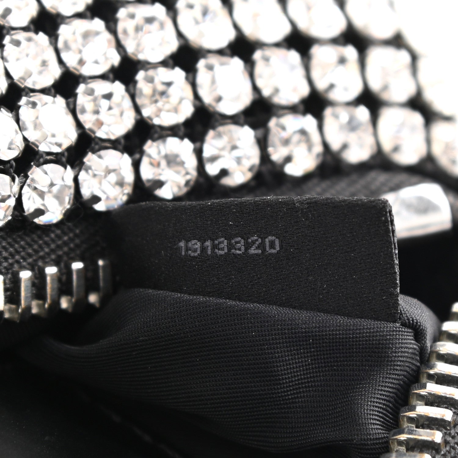 Alexander Wang Mesh Crystal Rhinestone Mini Heiress Pouch Black Silver 8 of 9