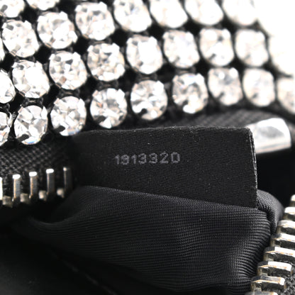 Alexander Wang Mesh Crystal Rhinestone Mini Heiress Pouch Black Silver 8 of 9