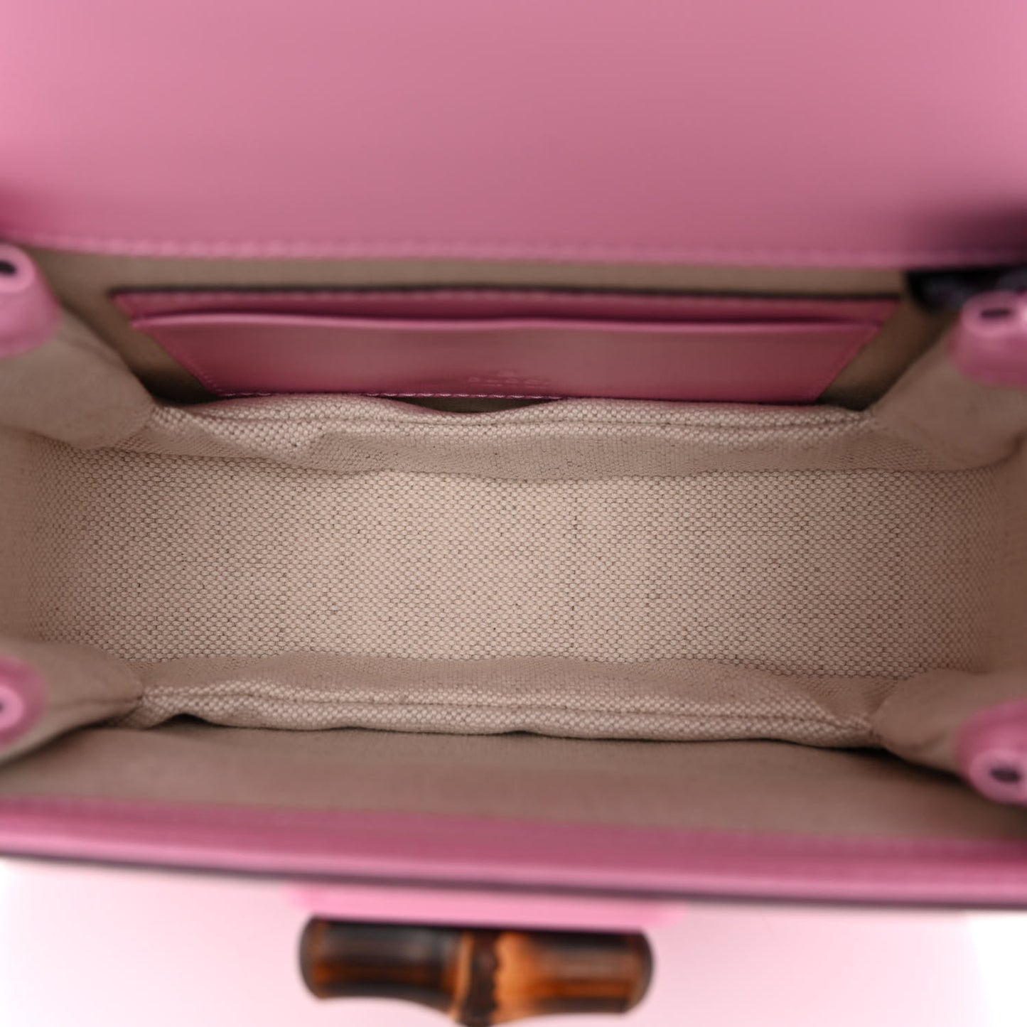 Boarded Dyana Lux Calfskin Web Mini Bamboo 1947 Top Handle Bag Nice Pink
