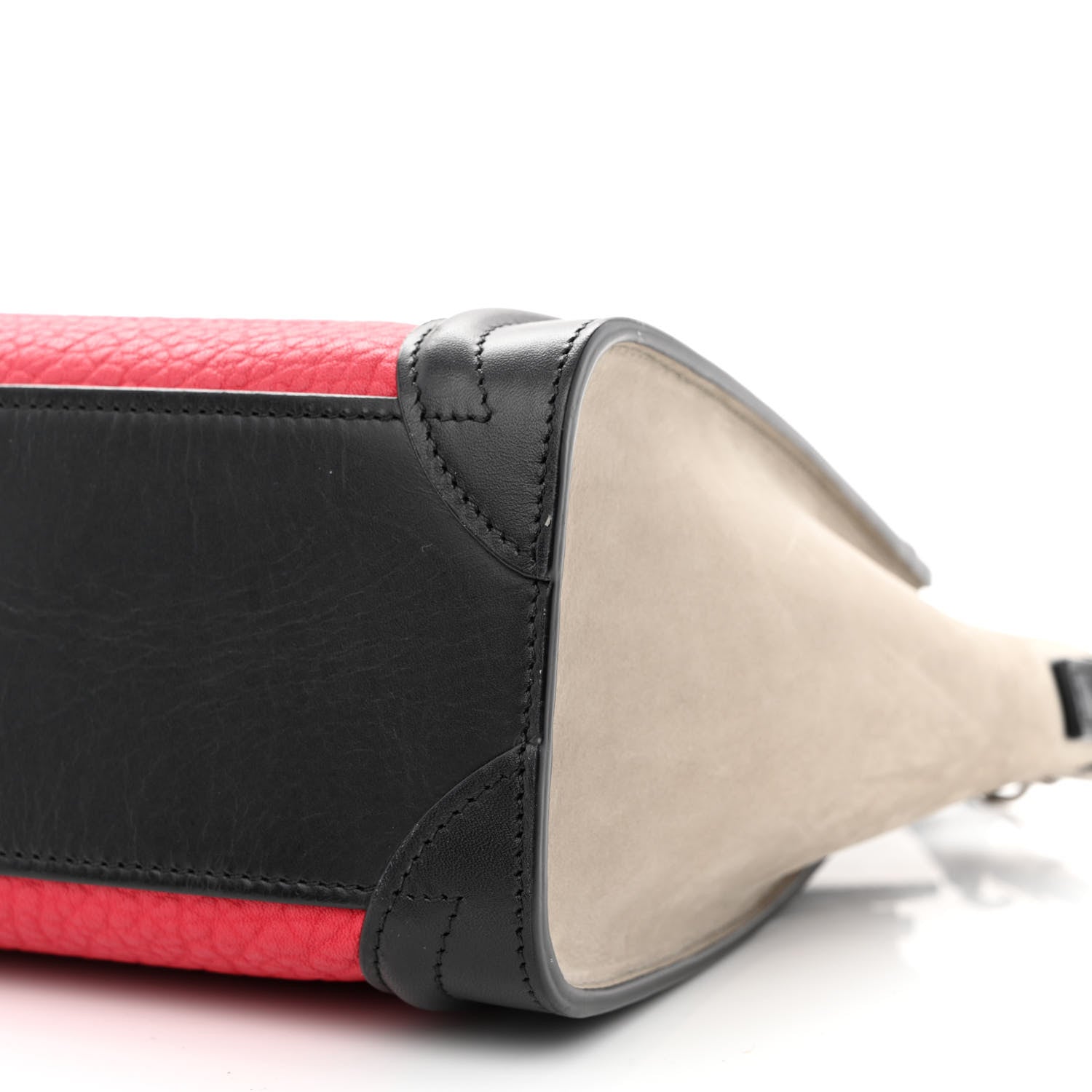 Celine Bullhide Calfskin Nubuck Nano Tri-Color Luggage Bright Red 10 of 10