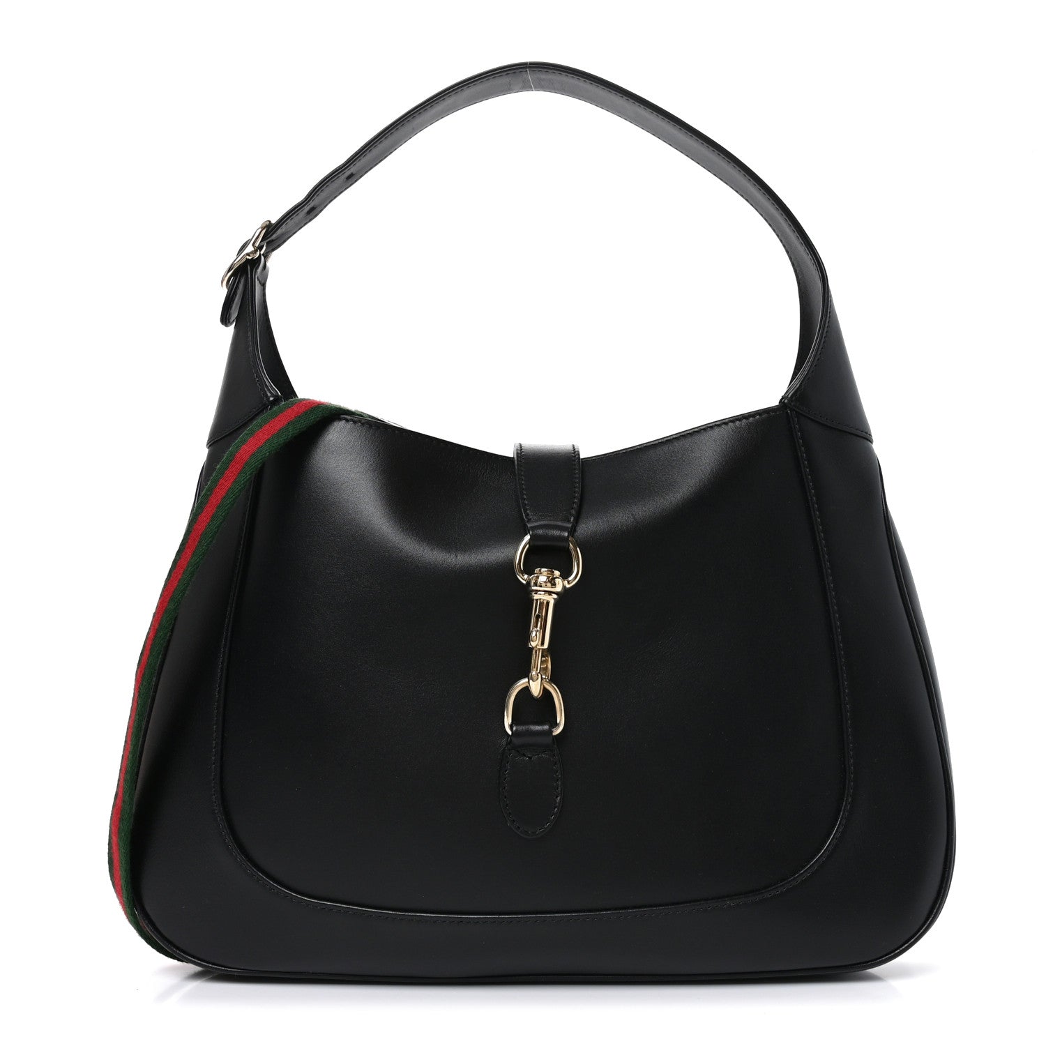 Gucci Boarded Dyana Lux Calfskin Medium Jackie 1961 Hobo Black 1 of 10