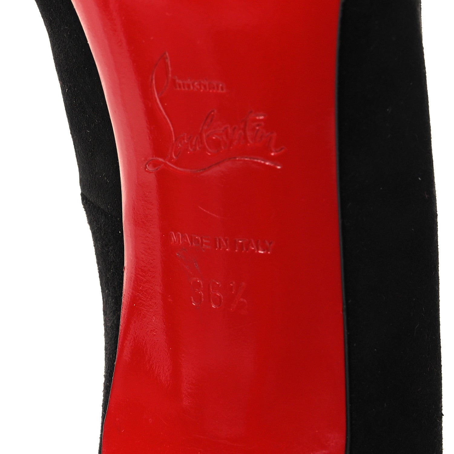 Christian Louboutin Suede Simple 100 Pumps 36.5 Black 6 of 7