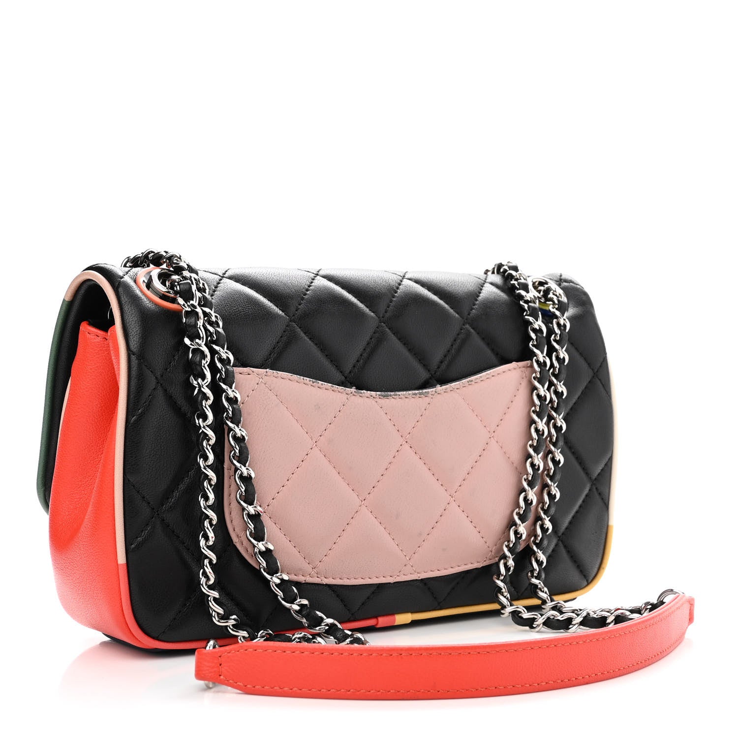 Chanel Lambskin Plexiglass Quilted Small Cuba Color Flap Black Multicolor 2 of 12