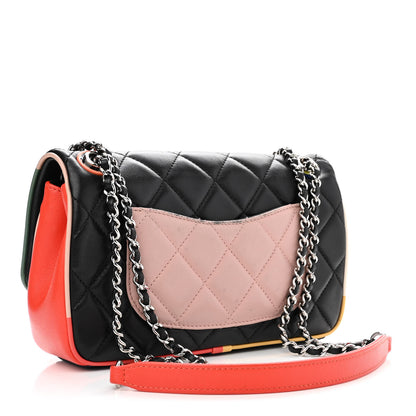 Chanel Lambskin Plexiglass Quilted Small Cuba Color Flap Black Multicolor 2 of 12
