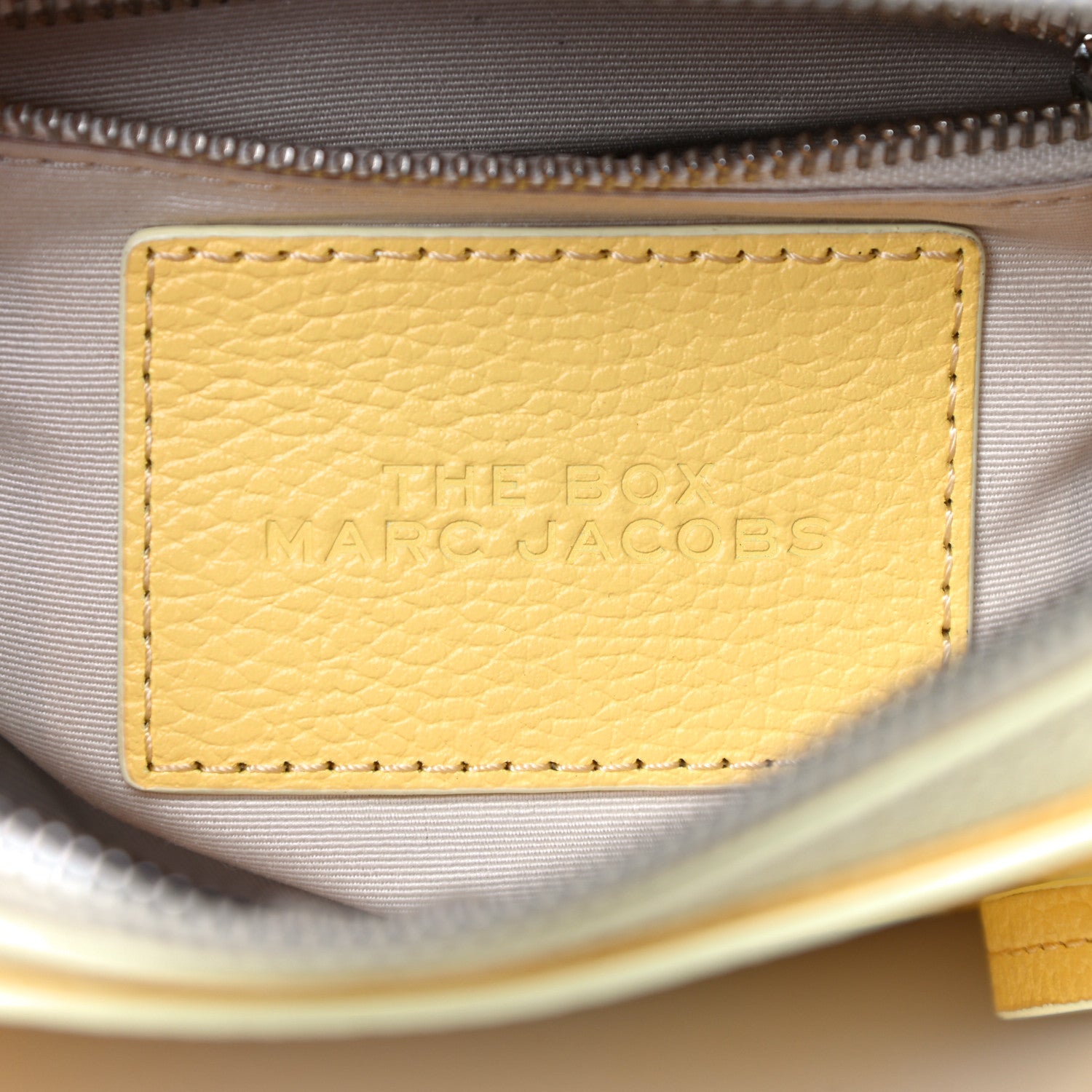 Marc Jacobs Calfskin Mini The Textured Box Bag Yellow White 7 of 17