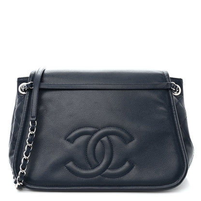 Chanel Caviar Timeless CC Accordion Flap Navy 1 of 10