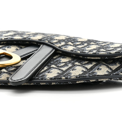 Christian Dior Oblique Saddle Belt Pouch Blue 7 of 8