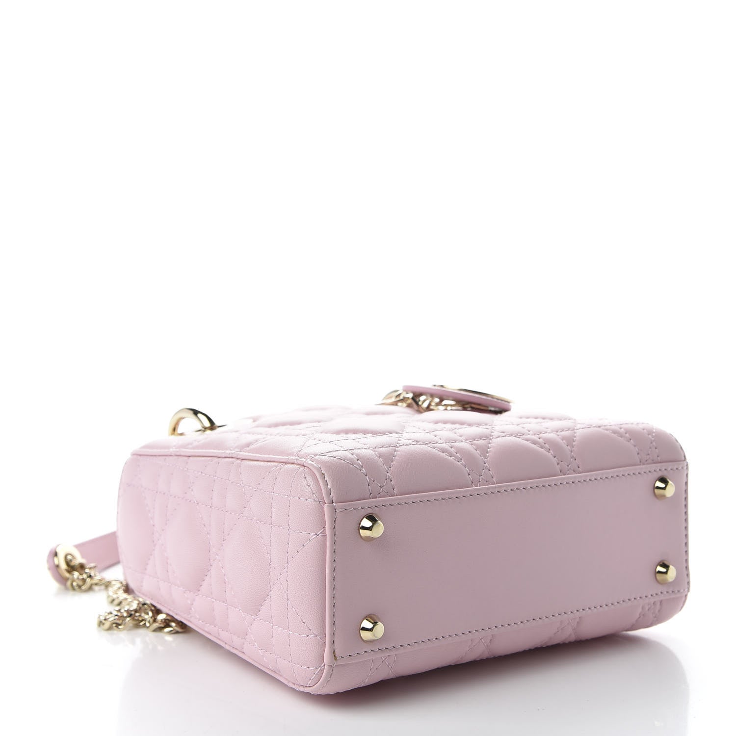 Christian Dior Lambskin Cannage Mini Lady Dior Rose Clair 4 of 9