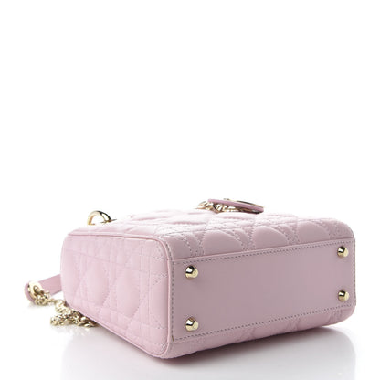 Christian Dior Lambskin Cannage Mini Lady Dior Rose Clair 4 of 9