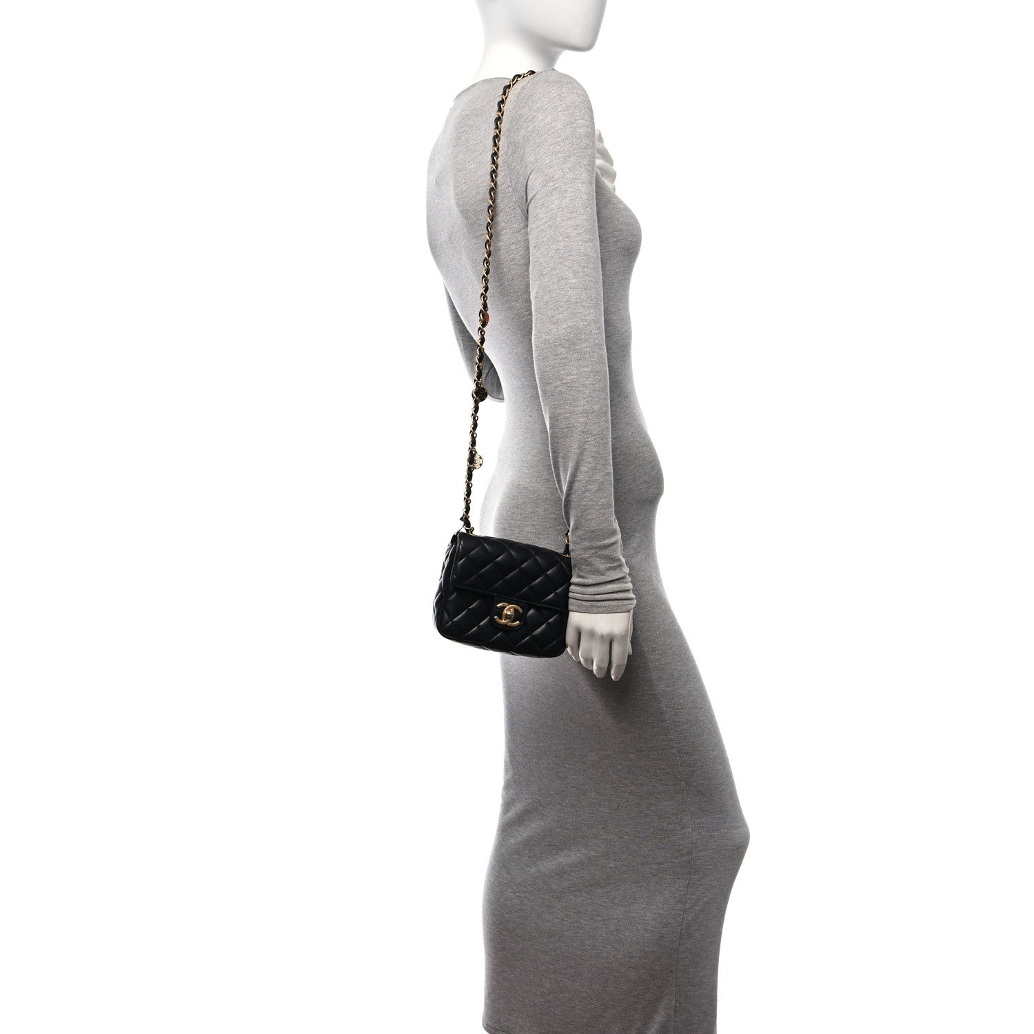Chanel Lambskin Quilted Casino Chips Mini Flap Black 2 of 12