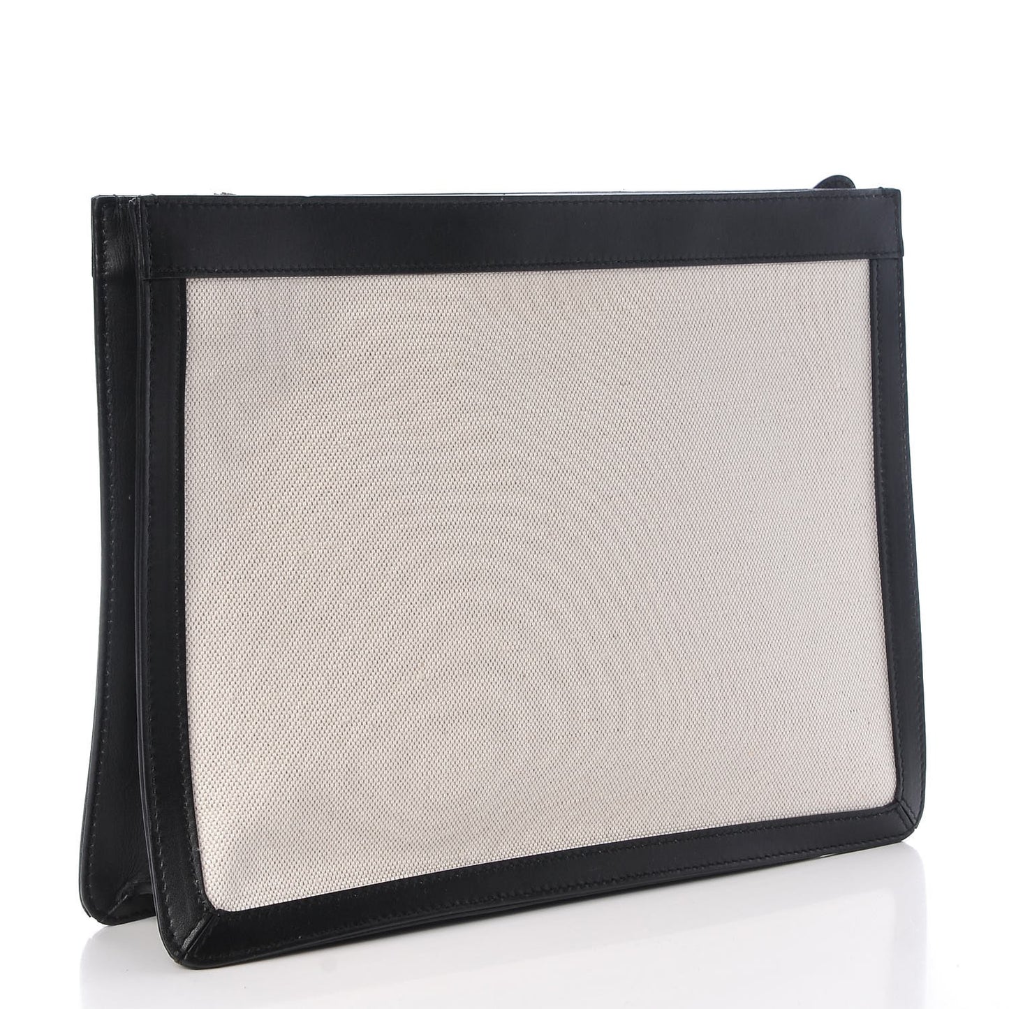 Cotton Canvas Ligne Pouch Black