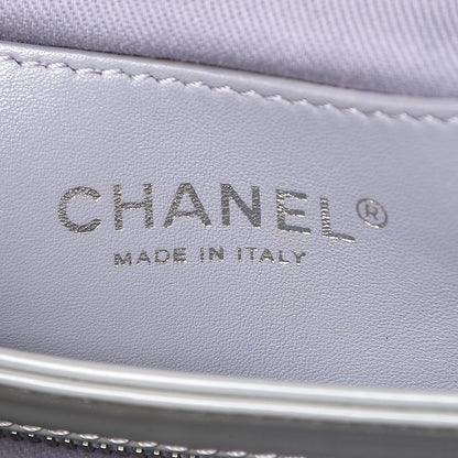 Chanel Patent Quilted Medium Just Mademoiselle Grey 6 of 13