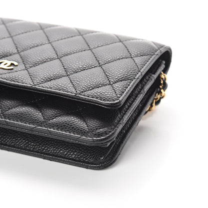 Chanel Caviar Quilted Wallet On Chain WOC Black 9 of 10