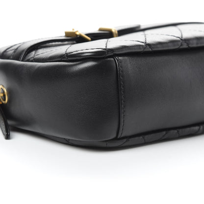 Chanel Lambskin Quilted Large Buckle Camera Case Bag Black 9 of 10