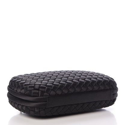 Bottega Veneta Satin Intreccio Impero Chain Knot Clutch Black 4 of 10