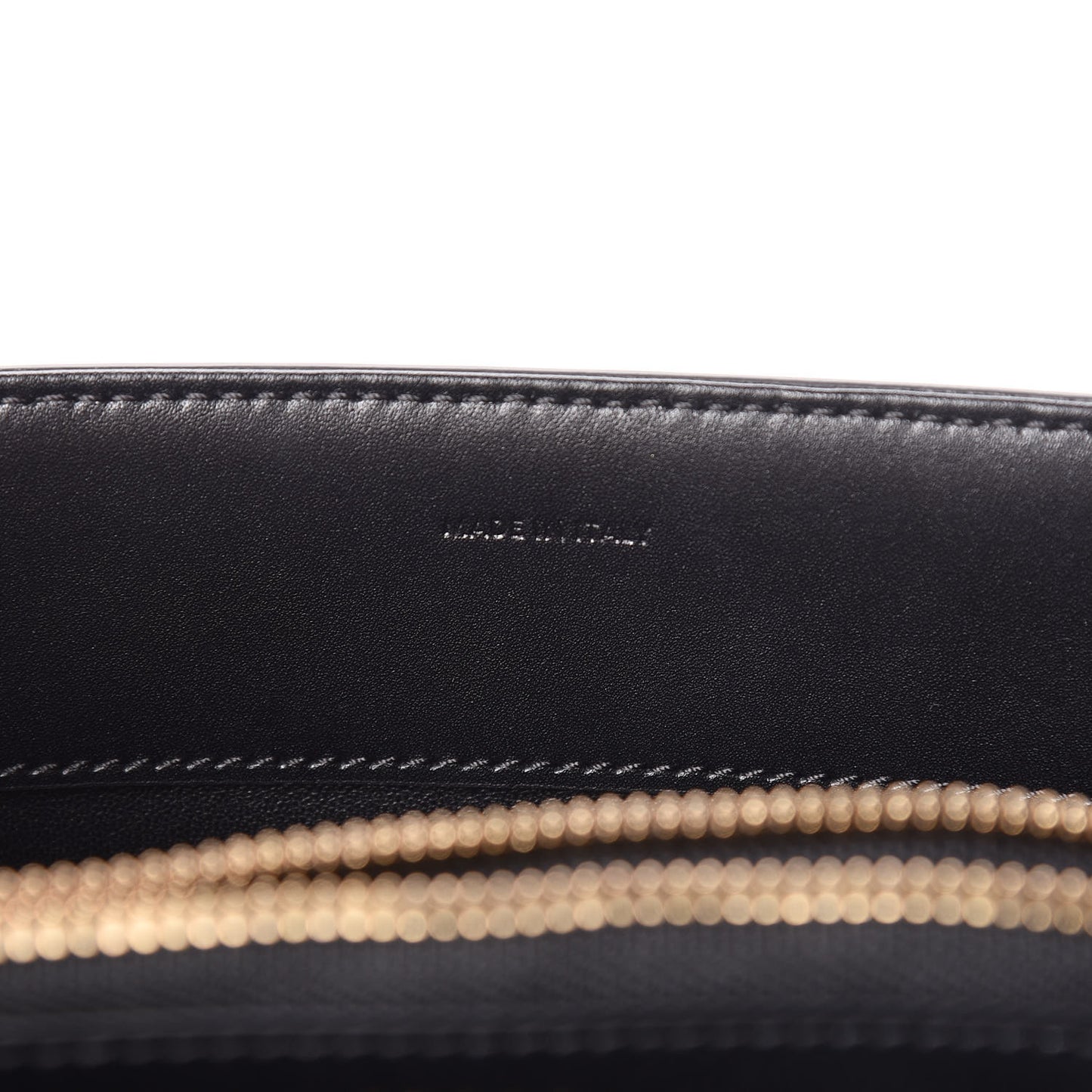 Satinated Calfskin Medium 16 Top Handle Bag Black
