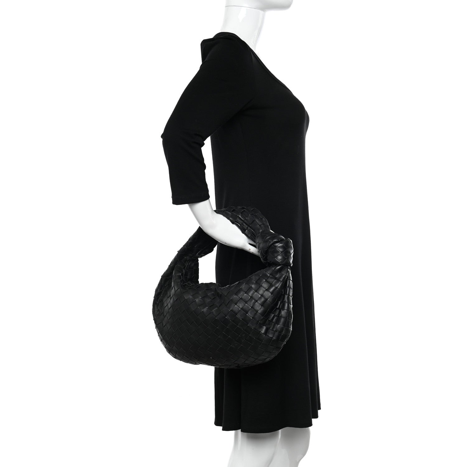 Bottega Veneta Nappa Intrecciato Teen Jodie Hobo Black 2 of 10