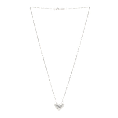 Tiffany Platinum Diamond Etoile Heart Pendant Necklace 3 of 4