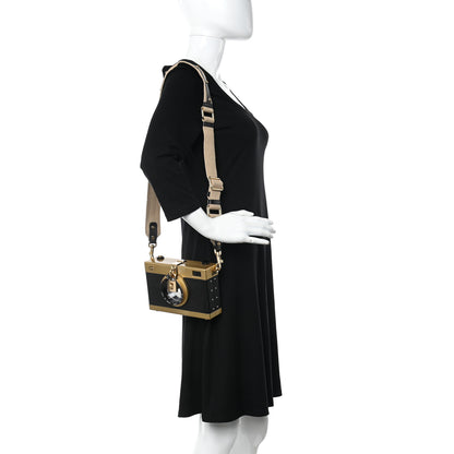 Dolce & Gabbana Lizard Camera Shoulder Bag Black 2 of 12