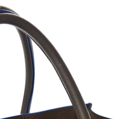 Celine Supple Calfskin Medium Phantom Luggage Khaki Cobalt Trim 10 of 14