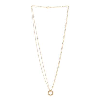Cartier 18K Yellow Gold 2 Diamond LOVE Necklace 3 of 5