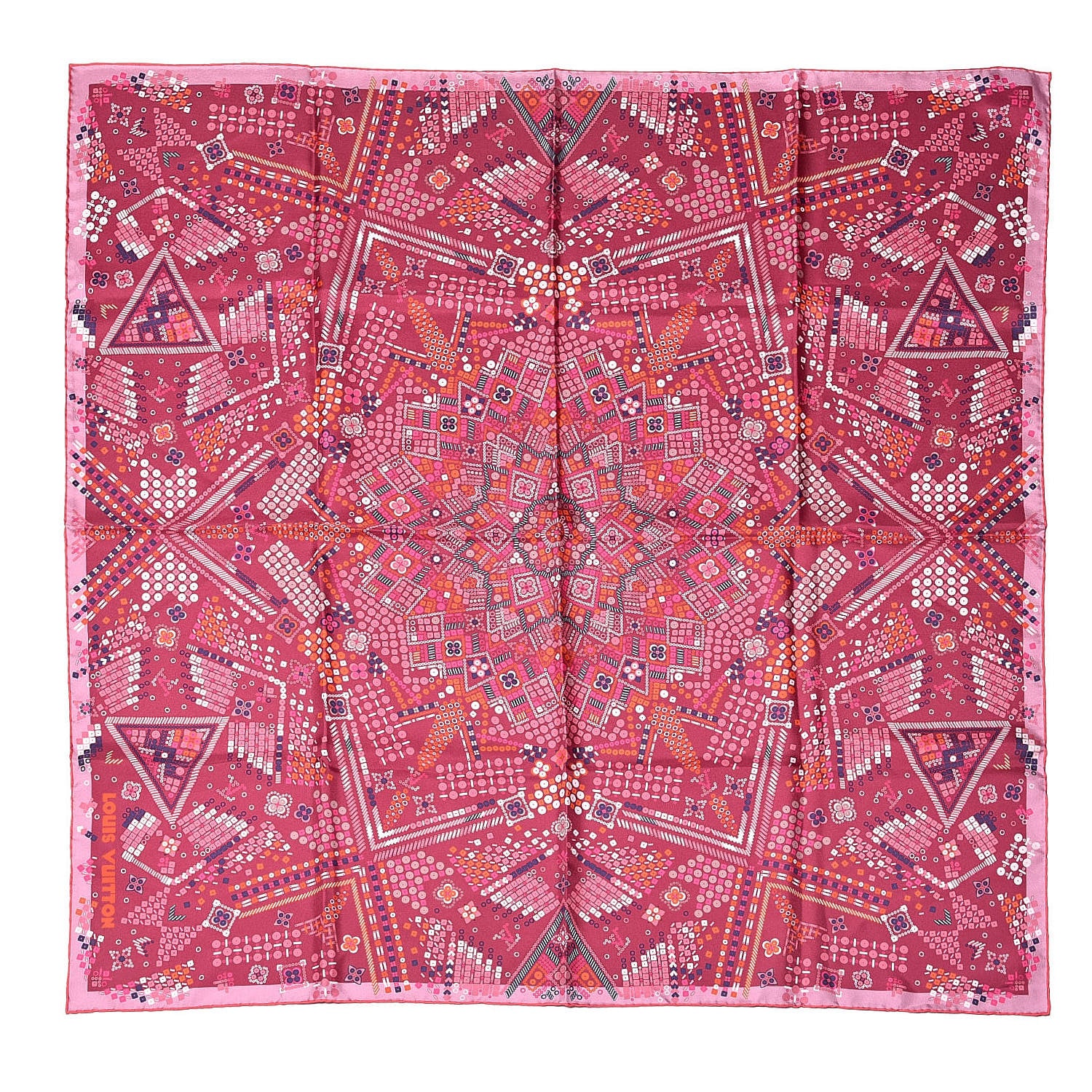 Louis Vuitton Silk Paradis Square Scarf Burgundy 1 of 3